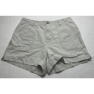 Columbia Shorts Women 14 Tan Cotton Blend Outdoor Cargo